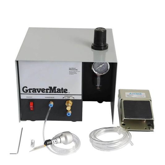 GraverMate Single-Head Pneumatic Jewelry Engraving Machine - Tiktos Jewelry Tools
